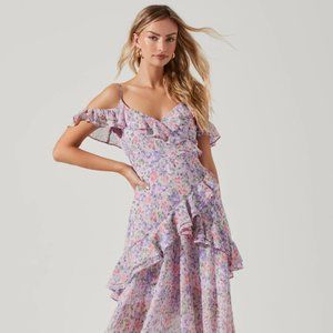 ASTR The Label Pemberley Floral-Print High-Low Dress
